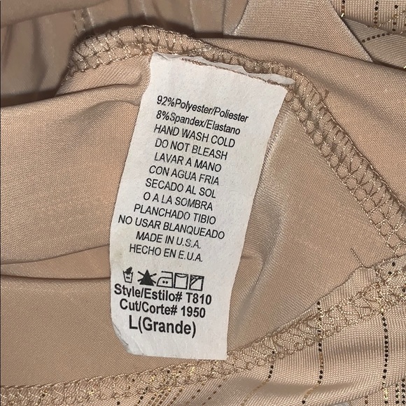 Cream/Gold Halter Top - Picture 6 of 6